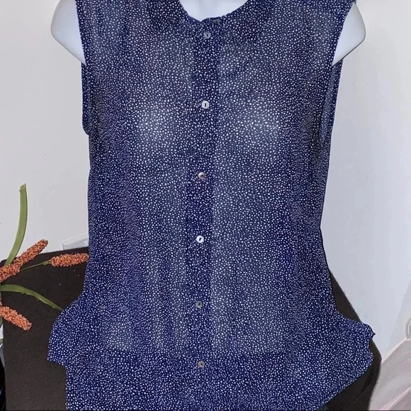 H&M Polka  Dot sleeveless Shirt blouse 10 - Picture 12 of 12